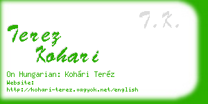 terez kohari business card