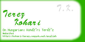 terez kohari business card